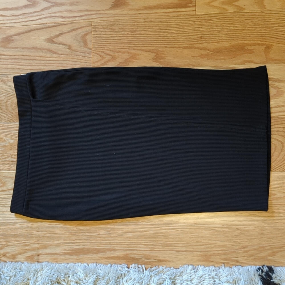 Lily White Black Slit Skirt